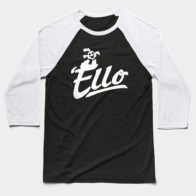 ELLO Baseball T-Shirt by blairjcampbell